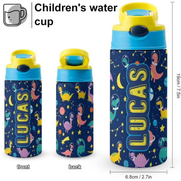 Kids Water Bottle with Custom Name - Image 2
