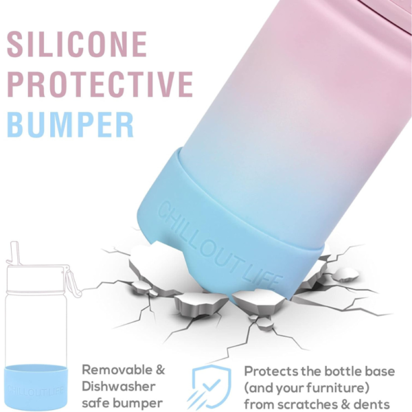 12 oz Kids Insulated Water Bottle for School with Straw Lid - Image 3