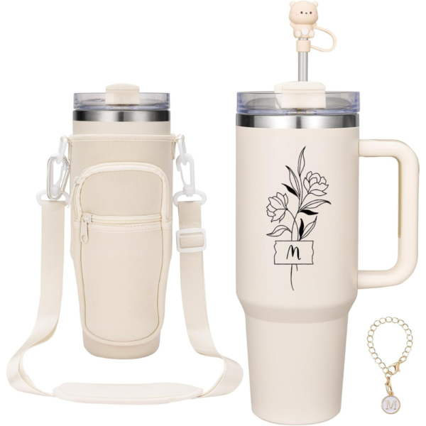 40oz Stainless Steel Tumbler Set with Handle