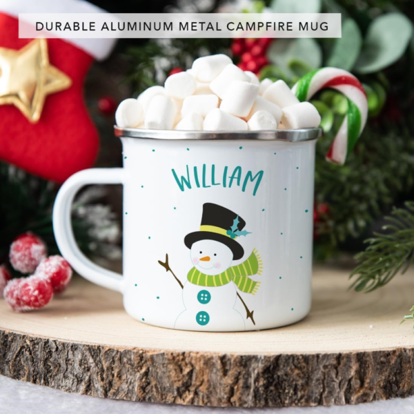 11oz Personalized Stainless Steel Campfire Coffee Mug - Image 3