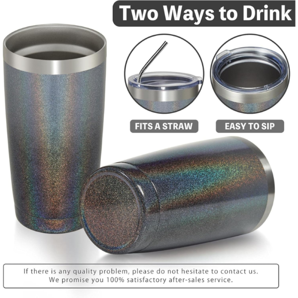 20oz Tumbler 2 Pack Double Wall Vacuum Insulated - Image 2